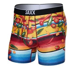 SAXX Volt Breathable Mesh Boxer, Hot Peppers, Size Small, NWOT